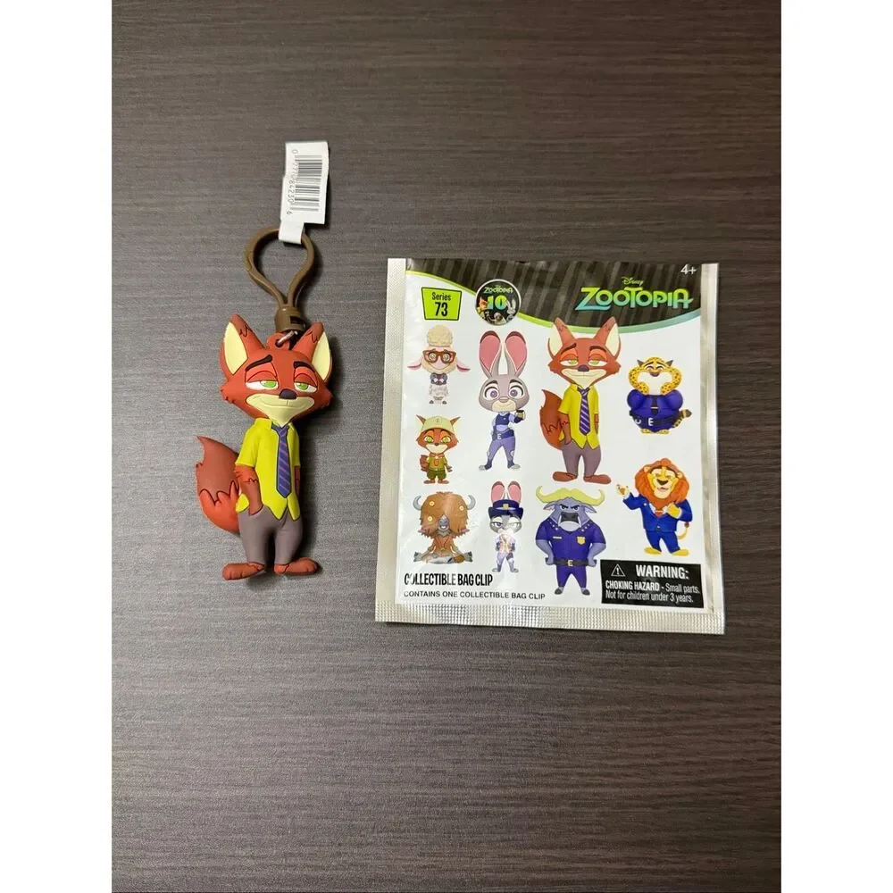 Disney Zootopia Series 73 Figural Bag Clip Keychain - Nick Wilde